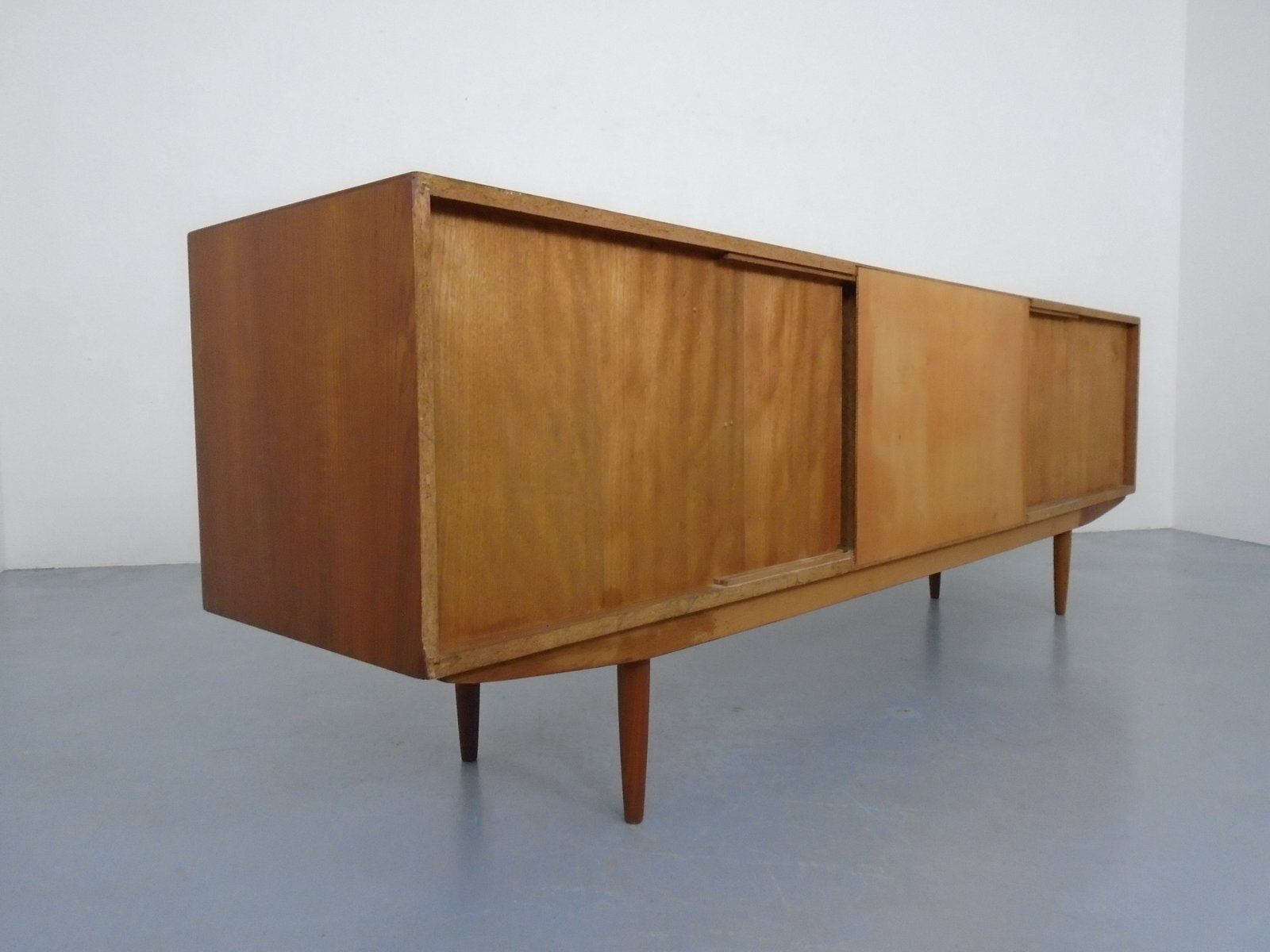 photo for sale Large Teak Sideboard With Sliding Doors, Denmark, 1950s