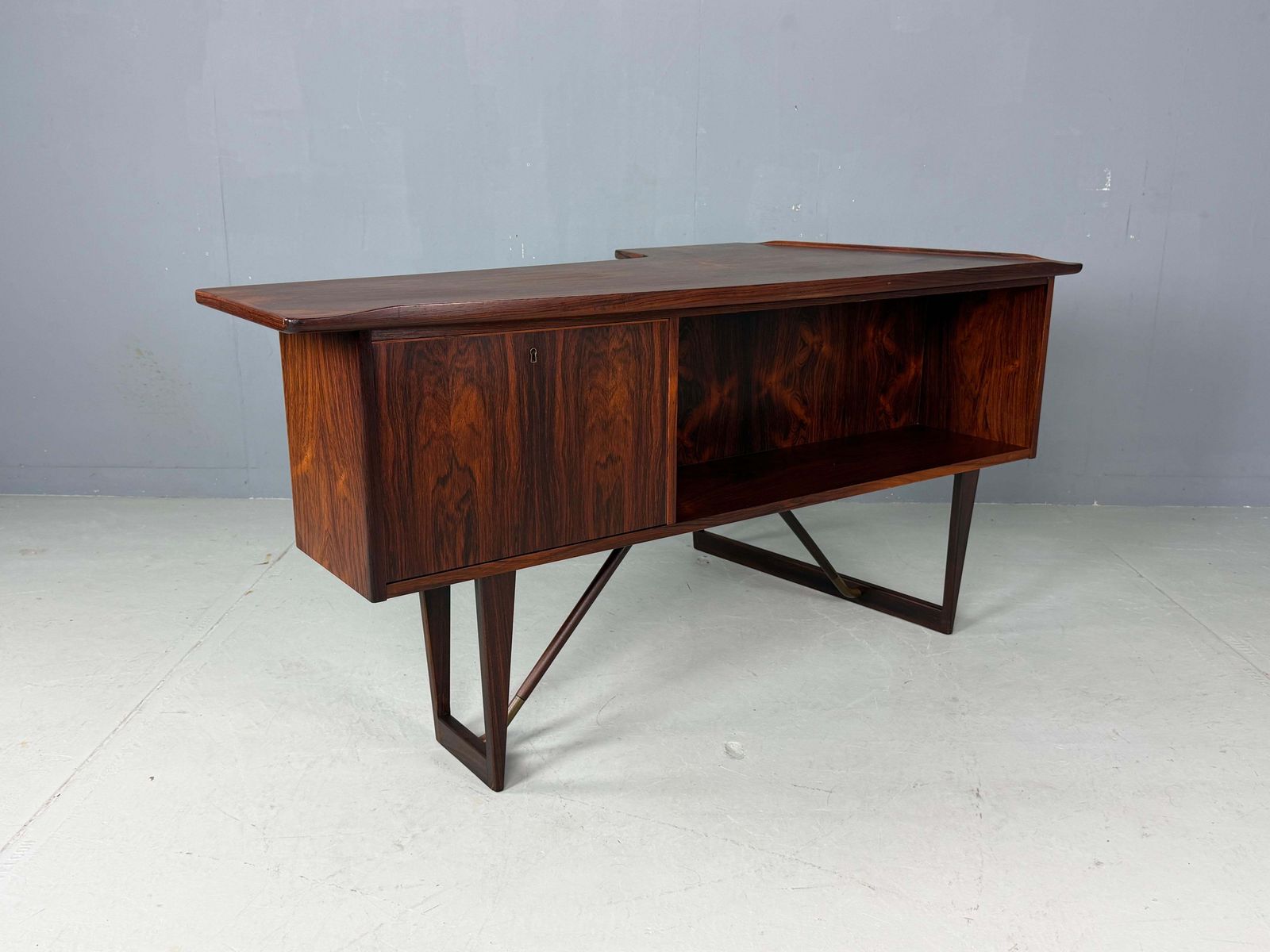 1960s Peter Løvig Nielsen 'Boomerang' Desk Hedensted Møbelfabrik photo 3978.0