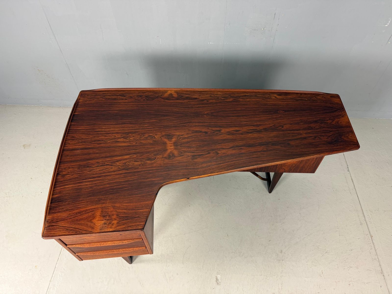 photo buy 1960s Peter Løvig Nielsen 'Boomerang' Desk Hedensted Møbelfabrik