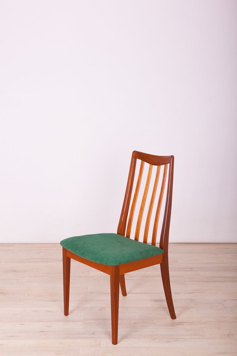 Fabric And Teak Dining Chairs By Leslie Dandy For G Plan, 1960s, Set Of 6 photo Furniture