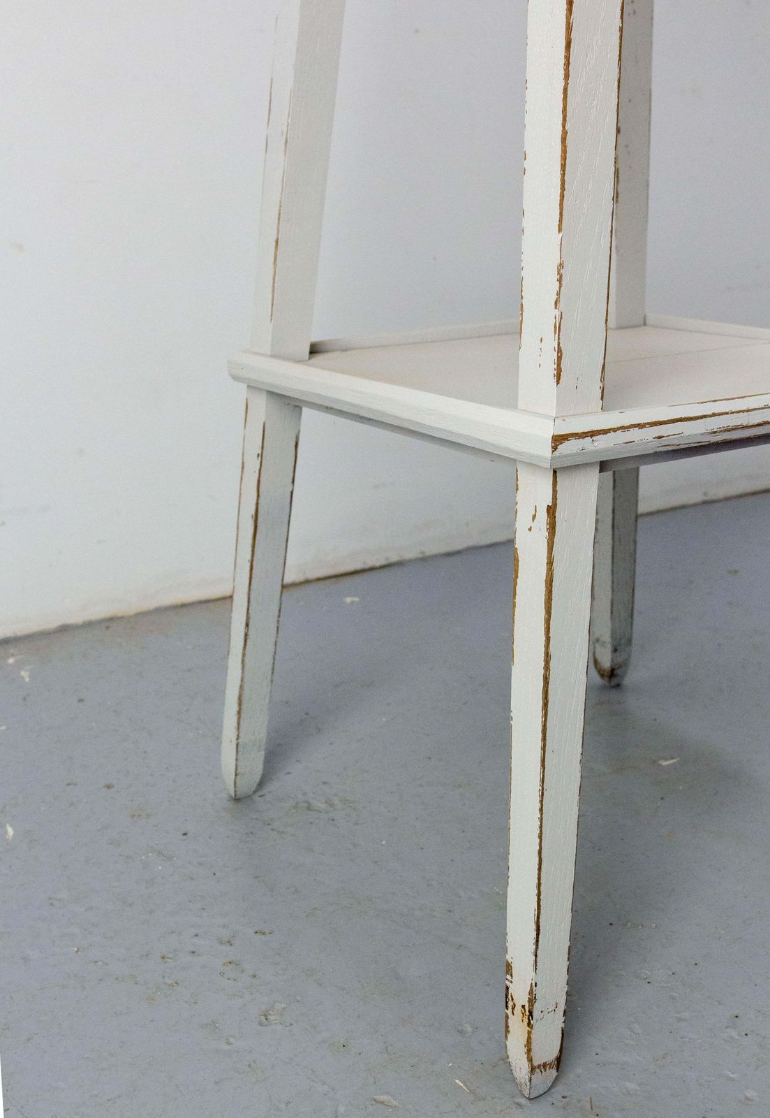 photo vintage French Octogonal Selette Pedestal Or Plant Holder Poplar Patinated Paint C 1900