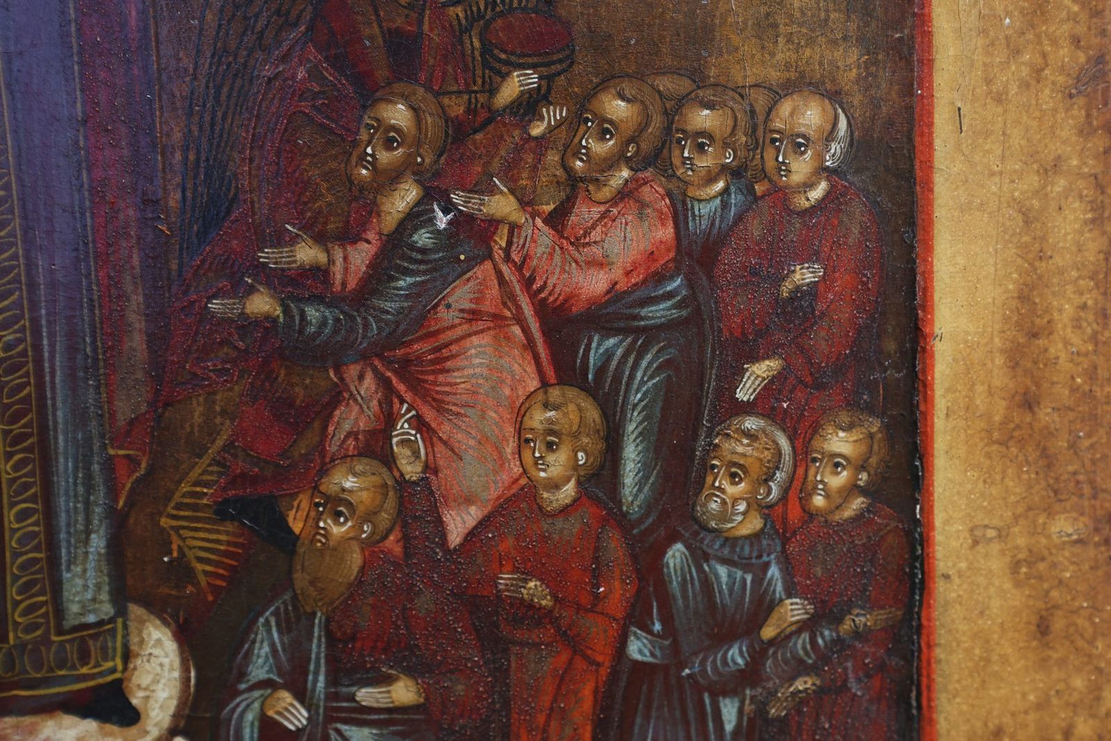 Traditional Religious Icon With Mother Of God, Joy Of All Who Sorrow, 1800s, Tempera On Wood photo 2499.0