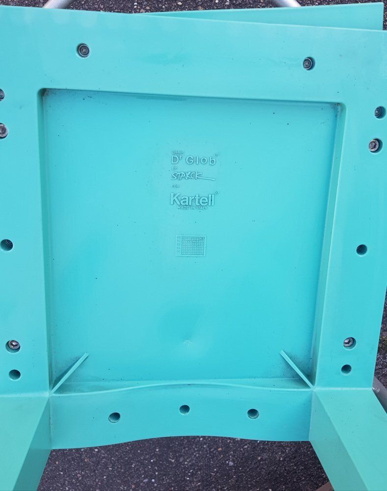 Turquoise DR. Glob Chair By Philippe Starck For Kartell, 1988, Set Of 2 photo furniture