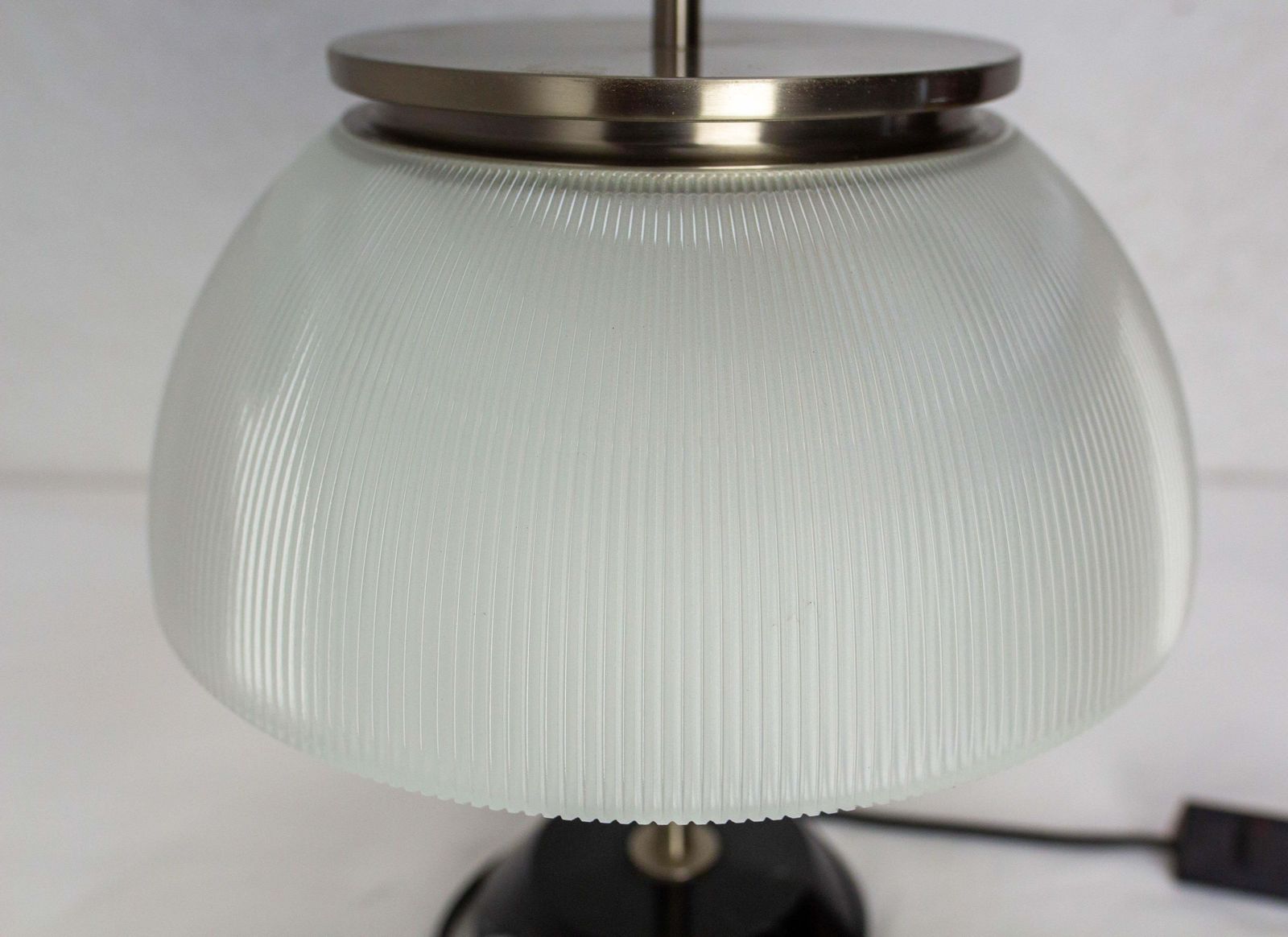 photo furniture French Marble Chrome & Glass Table Alfa Lamp Sergio Mazza For Artemide C 1960