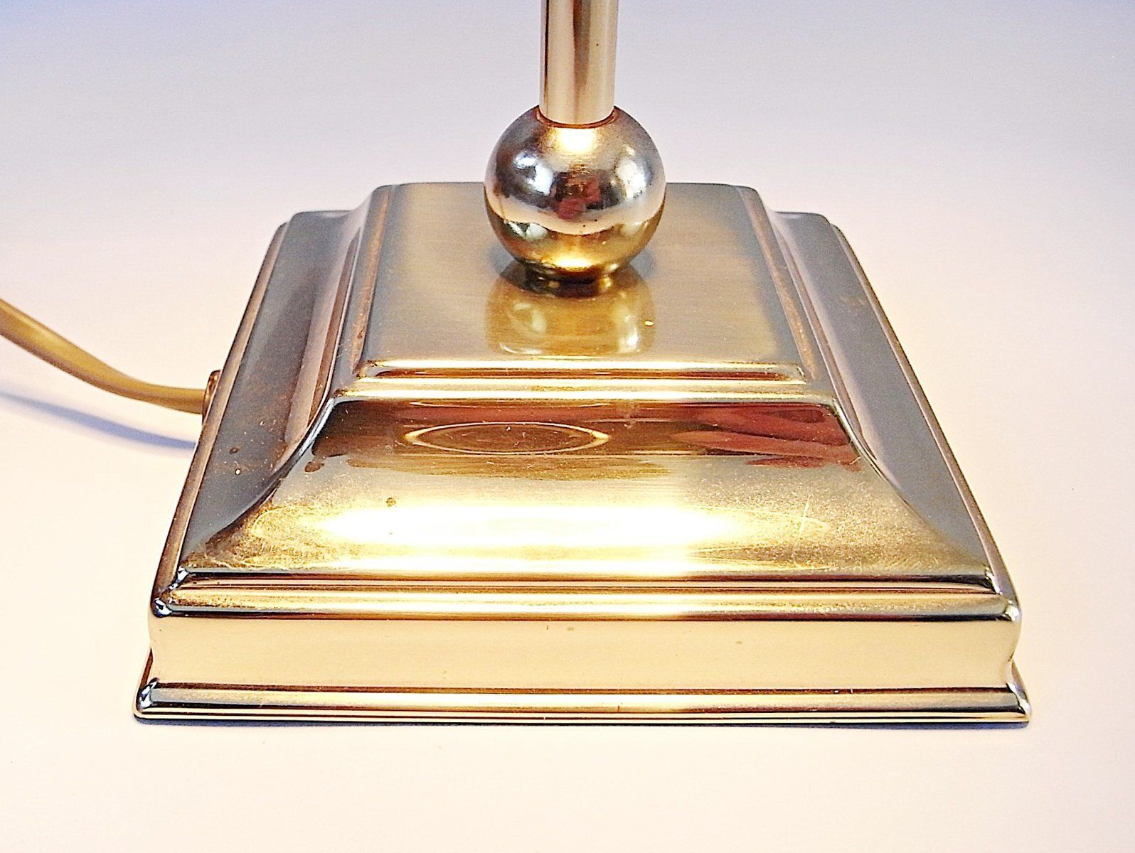 photo for sale Side Table And Table Lamp In Wrought Iron And Brass, 1990s, Set Of 2