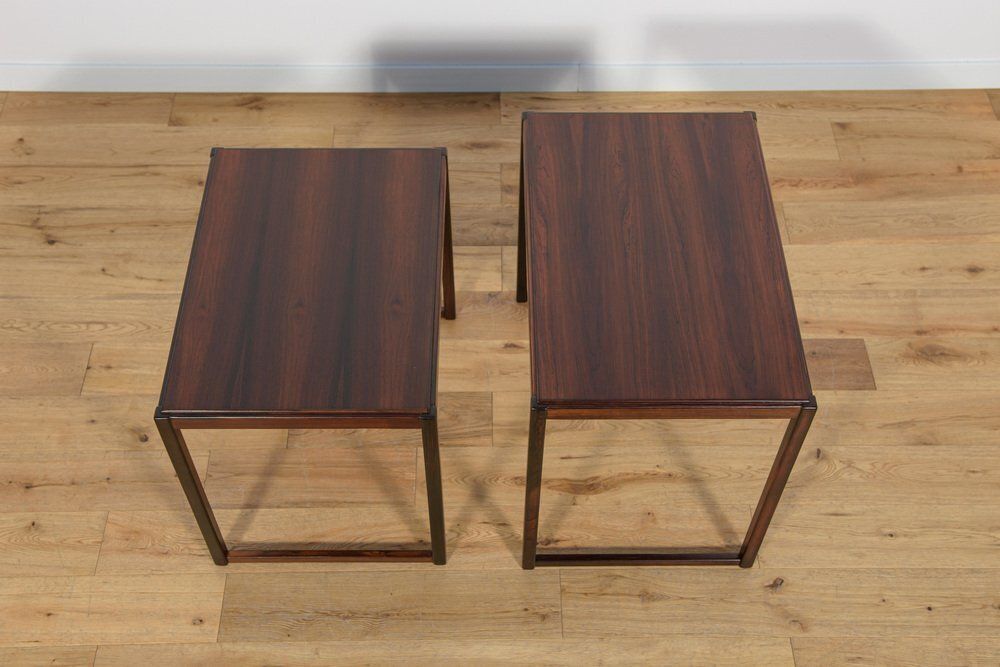 Mid Century Rosewood Nesting Tables, Sweden, 1960s, Set Of 2 photo buy