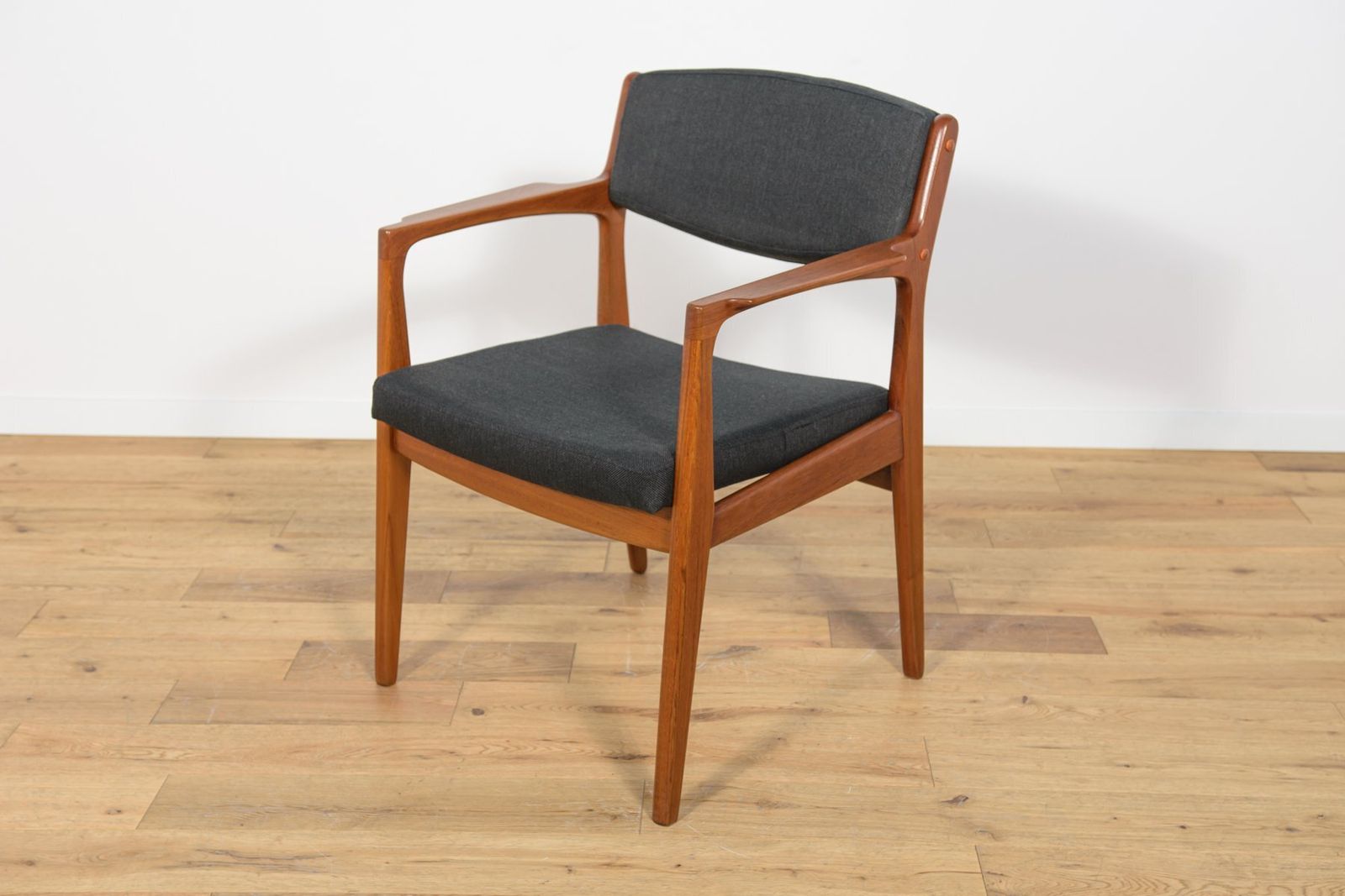 Mid Century Teak & Leather Armchair By Erik Buck For ørum Møbelfabrik, Denmark, 1960s