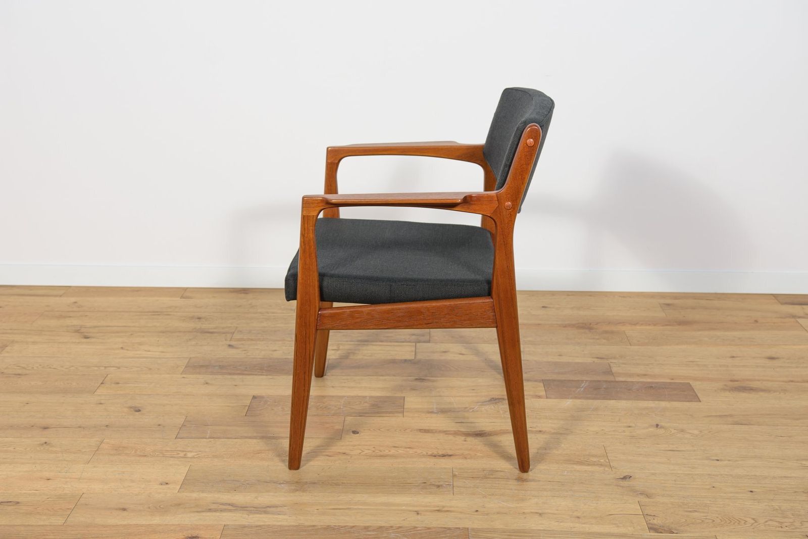 Mid Century Teak & Leather Armchair By Erik Buck For ørum Møbelfabrik, Denmark, 1960s photo 662.0