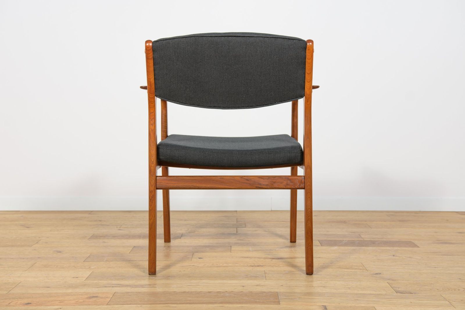 Mid Century Teak & Leather Armchair By Erik Buck For ørum Møbelfabrik, Denmark, 1960s photo vintage