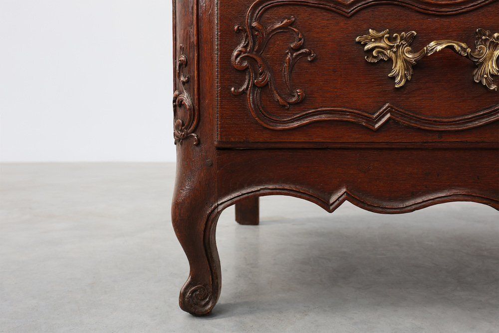 photo furniture French Louis XV Style Hand Crafted Oak Chest Of Drawers, 18th Century
