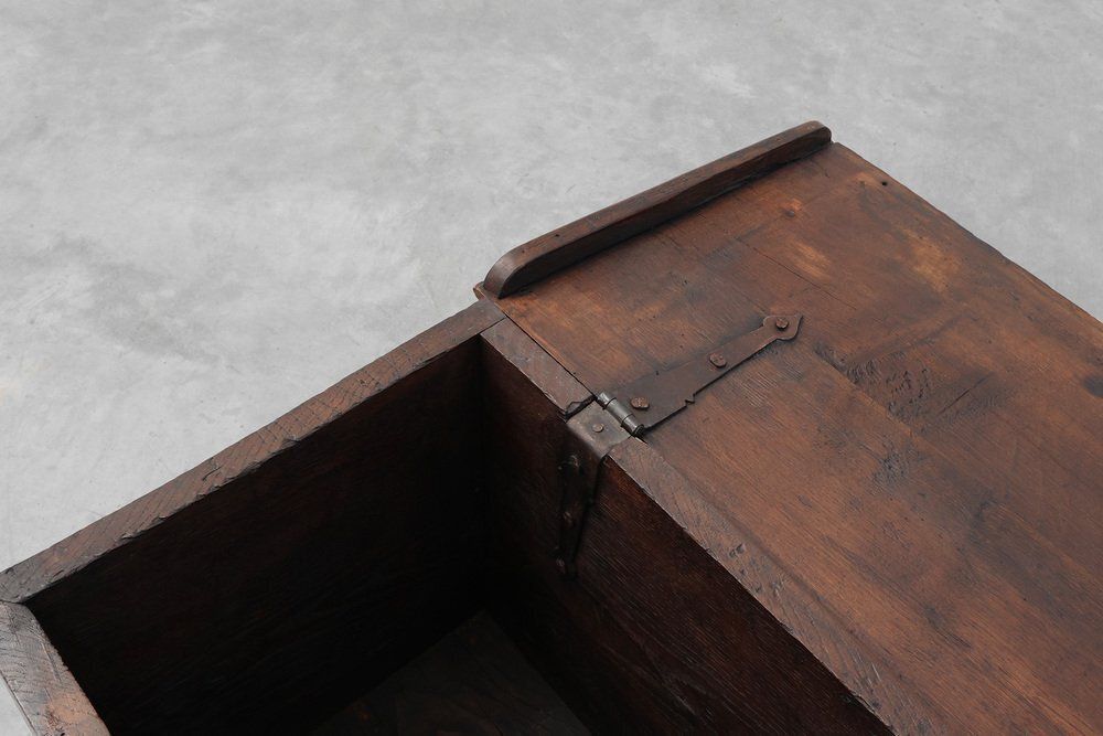 Furniture Large 16th Century Gothic Carved Oak Chest, France photo