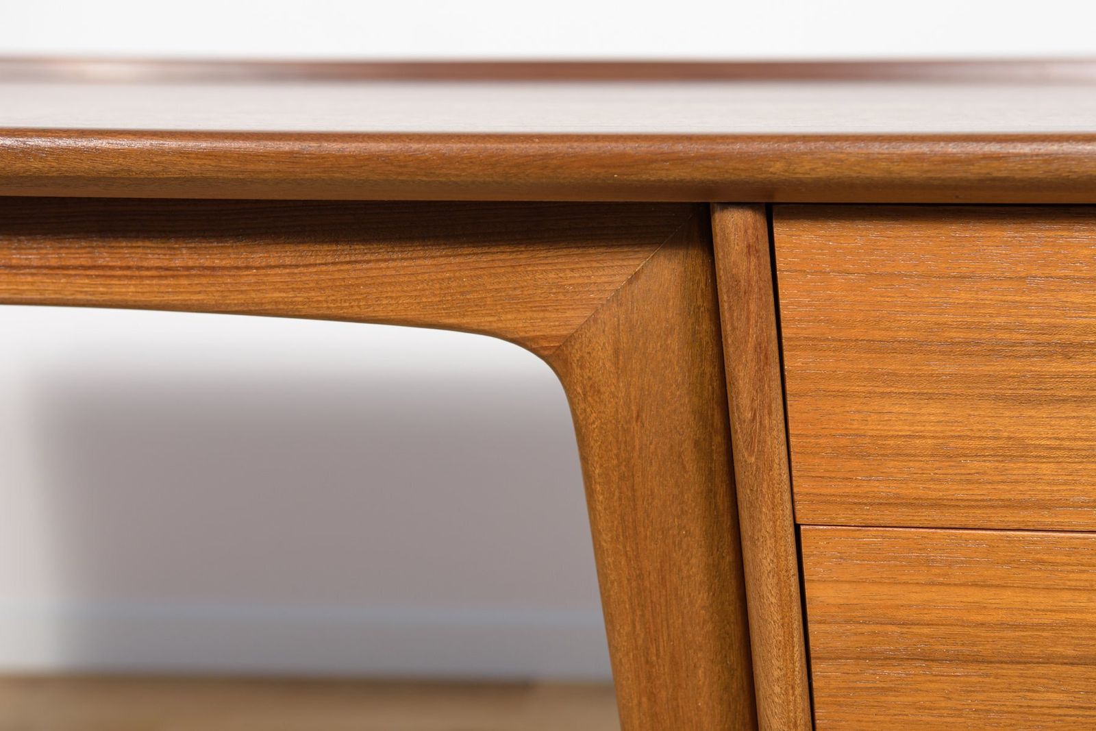 photo vintage Mid Century Teak Desk By Svante Skogh For Ab Möbelfabriken Balder, Sweden, 1950s