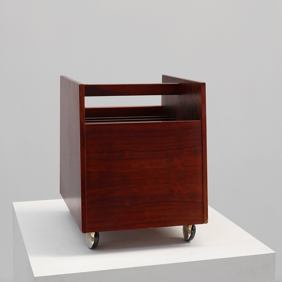 Mid Century Magazine Lp Caddy Rack By Rolf Hesland For Bruksbo, Norway, 1970s