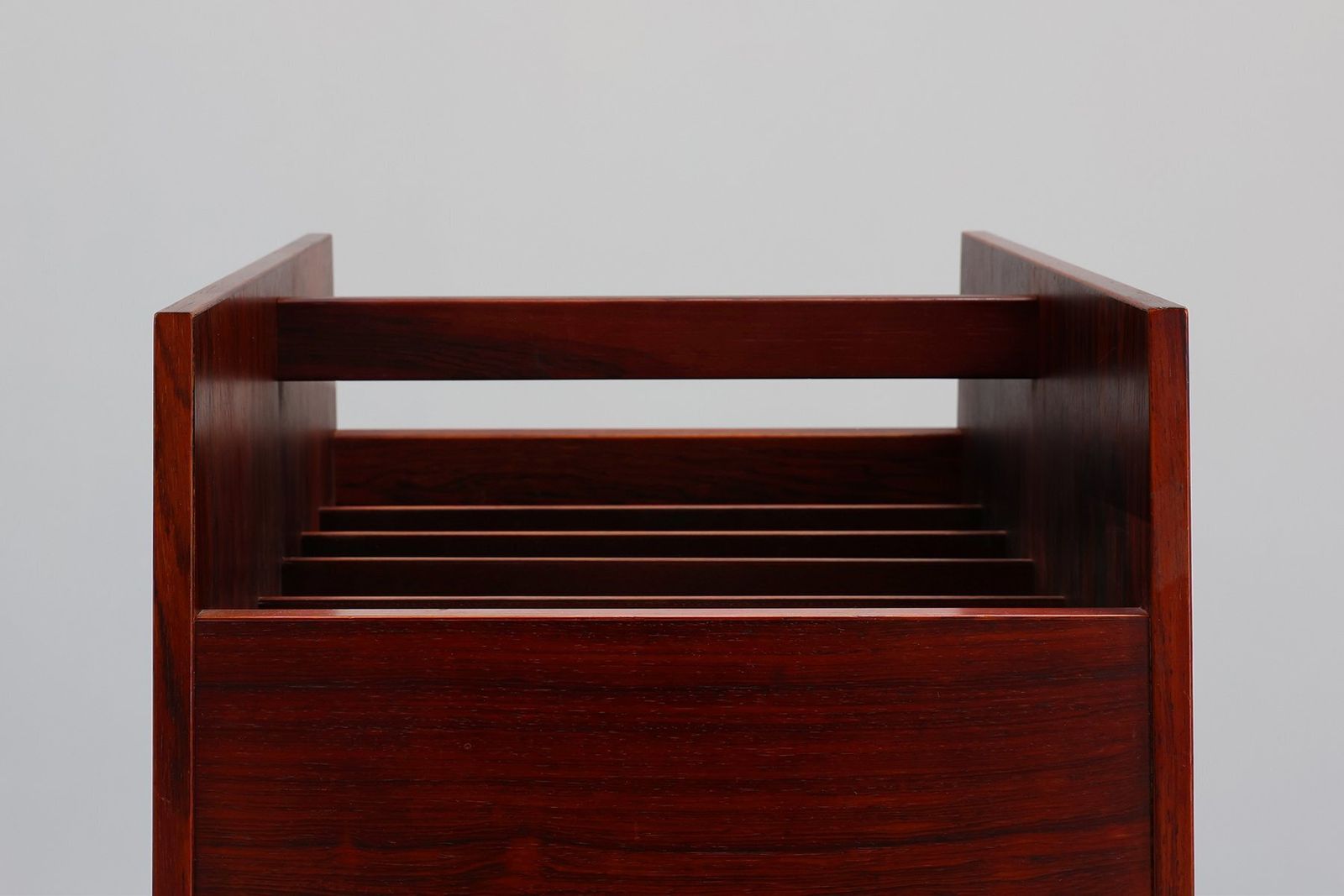 photo for sale Mid Century Magazine Lp Caddy Rack By Rolf Hesland For Bruksbo, Norway, 1970s