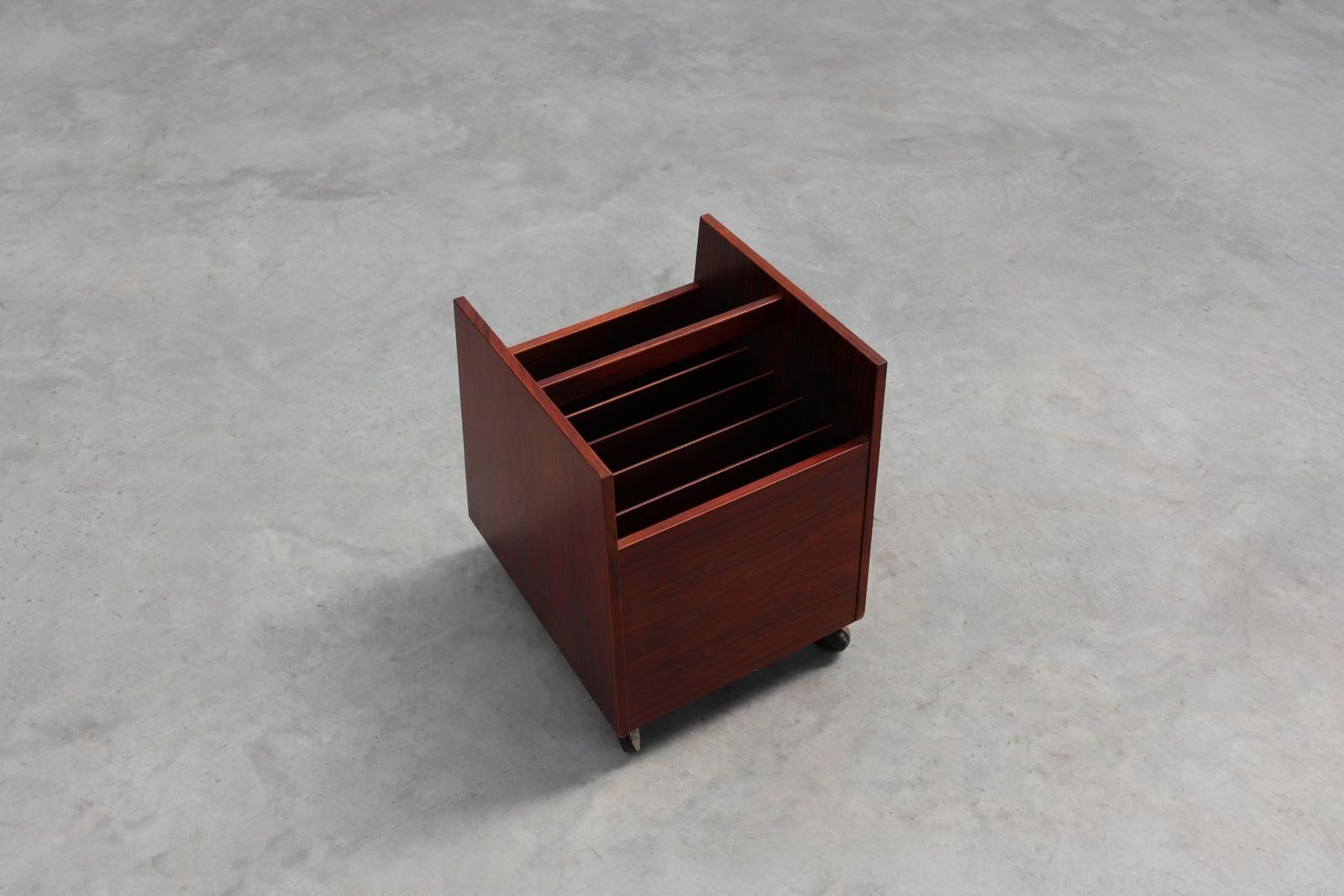 1926.0 Mid Century Magazine Lp Caddy Rack By Rolf Hesland For Bruksbo, Norway, 1970s photo