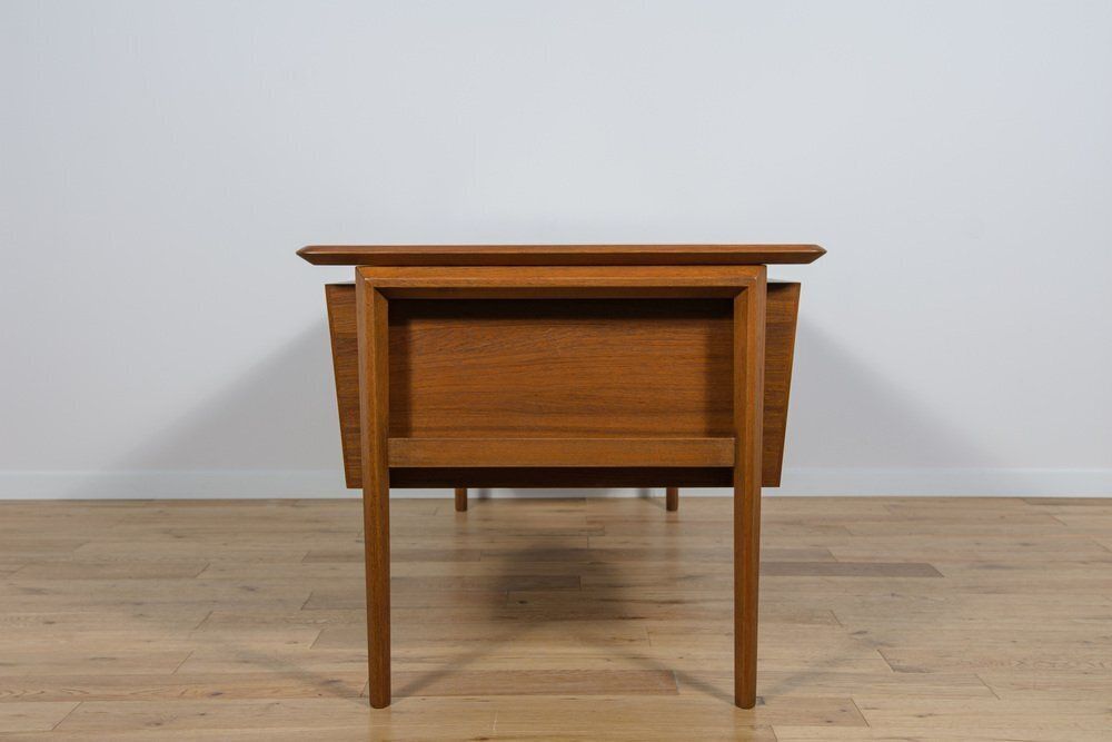 Mid Century Teak Desk By Ib Kofod Larsen For Seffle Möbelfabrik, Sweden, 1950s photo Furniture