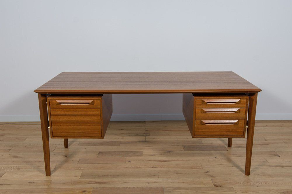 photo buy Mid Century Teak Desk By Ib Kofod Larsen For Seffle Möbelfabrik, Sweden, 1950s