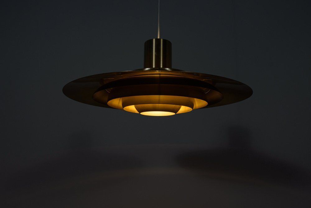 Large Mid Century Ceiling Lamp Model P700 By Preben Fabricius & Jørgen Kastholm For Nordisk Solar, 1960s photo Lighting