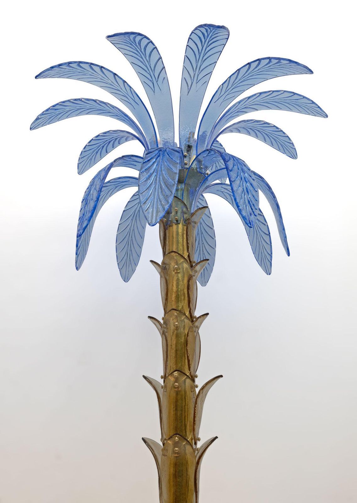 photo furniture Mid Century Modern Murano Glass And Brass Palm Tree Floor Lamp