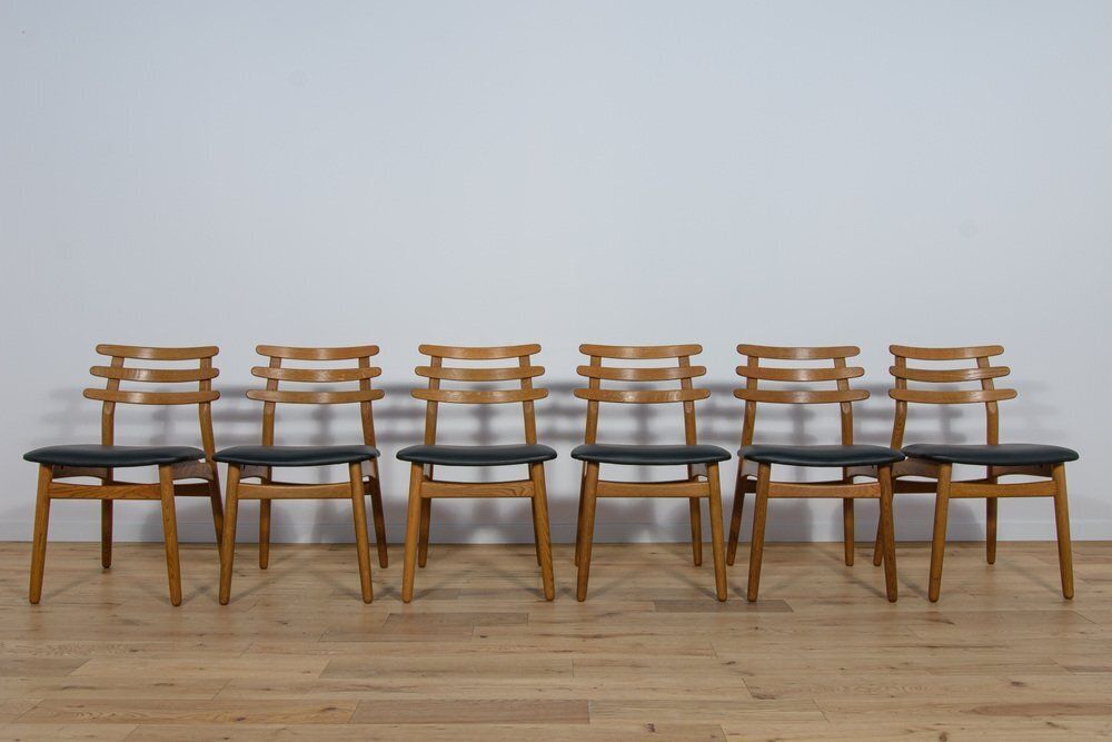 Mid Century Oak Dining Chairs By Poul Volther For Fdb Mobler, Denmark, 1960s, Set Of 6 photo furniture