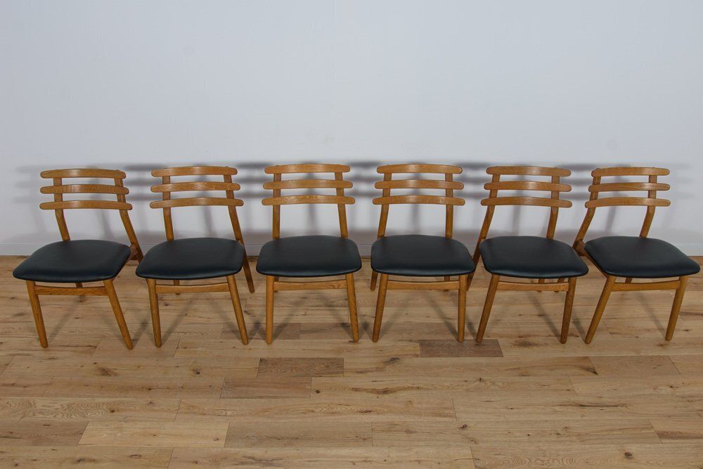 Mid Century Oak Dining Chairs By Poul Volther For Fdb Mobler, Denmark, 1960s, Set Of 6 photo vinterior