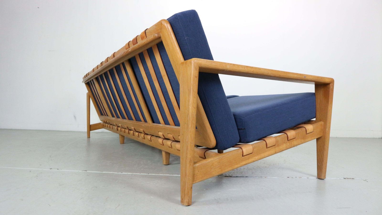 Svante Skogh Swedish Model  "Bodö" Oak 3, 5 Seater Sofa For Säffle Möbler, 1950 photo vintage