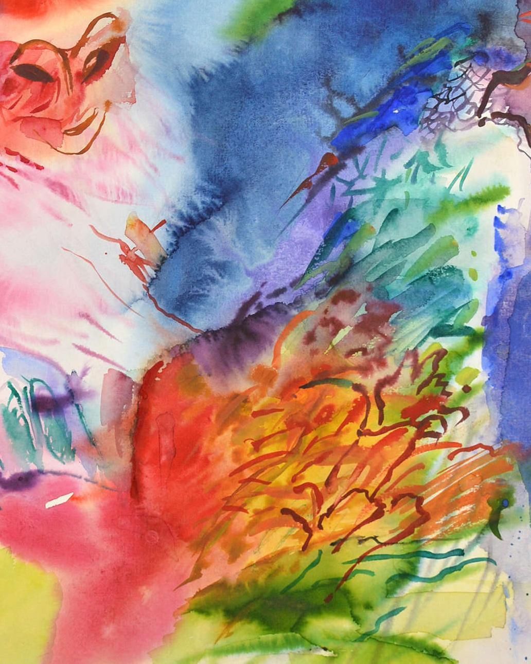 Malda Muizulemasquerade Ball. Paper, Watercolor, 60x80 Cm1980 photo 651.0