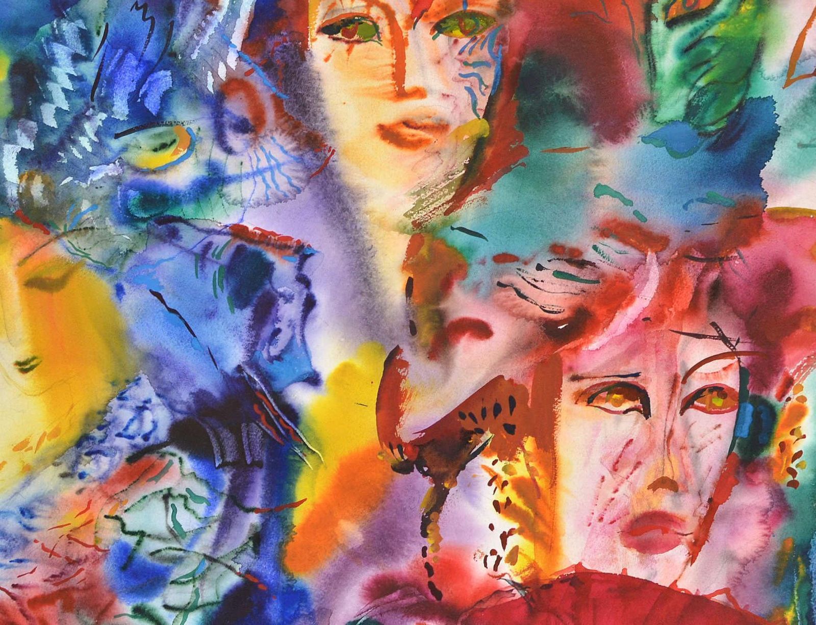 Malda Muizulecarneval. Paper, Watercolor, 60x80 Cm1980 photo buy