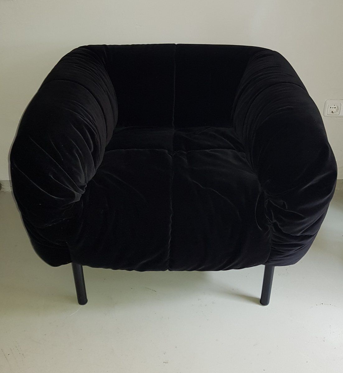 Black Pecorelle Velvet Armchair By Cini Boeri For Arflex, 1972 photo furniture
