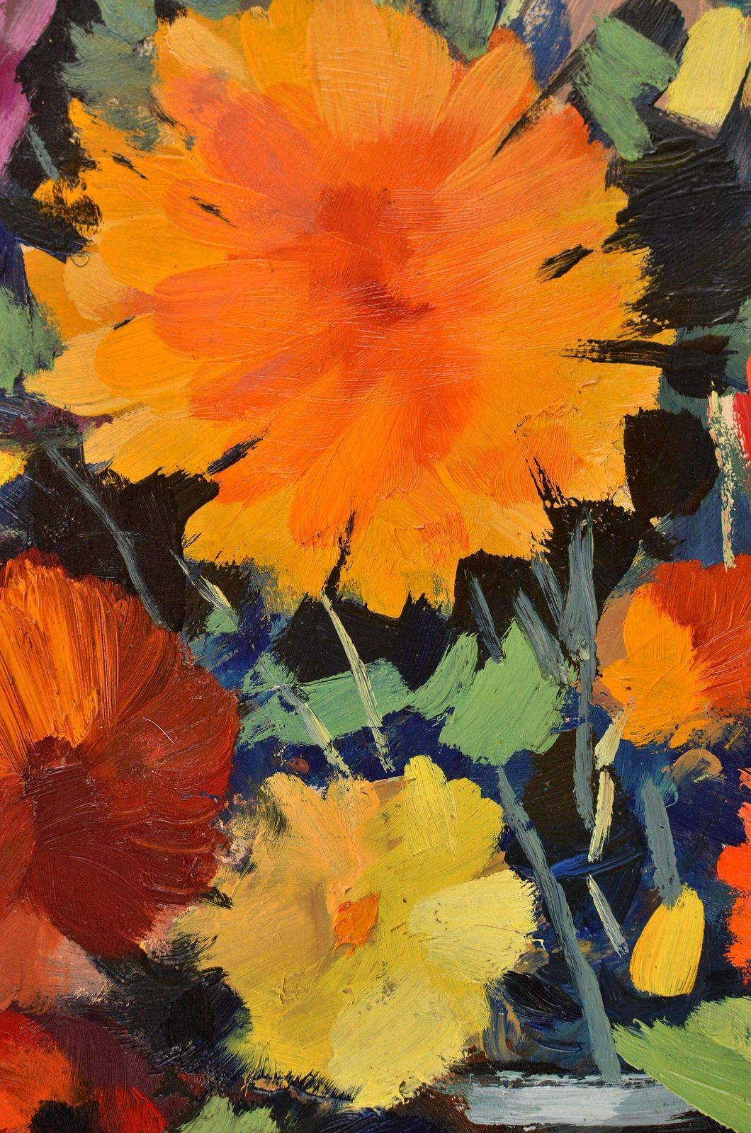 Janis Krontals Still Life With Flowers. 1969, Plywood, Oil, 80x65 Cm photo vinterior