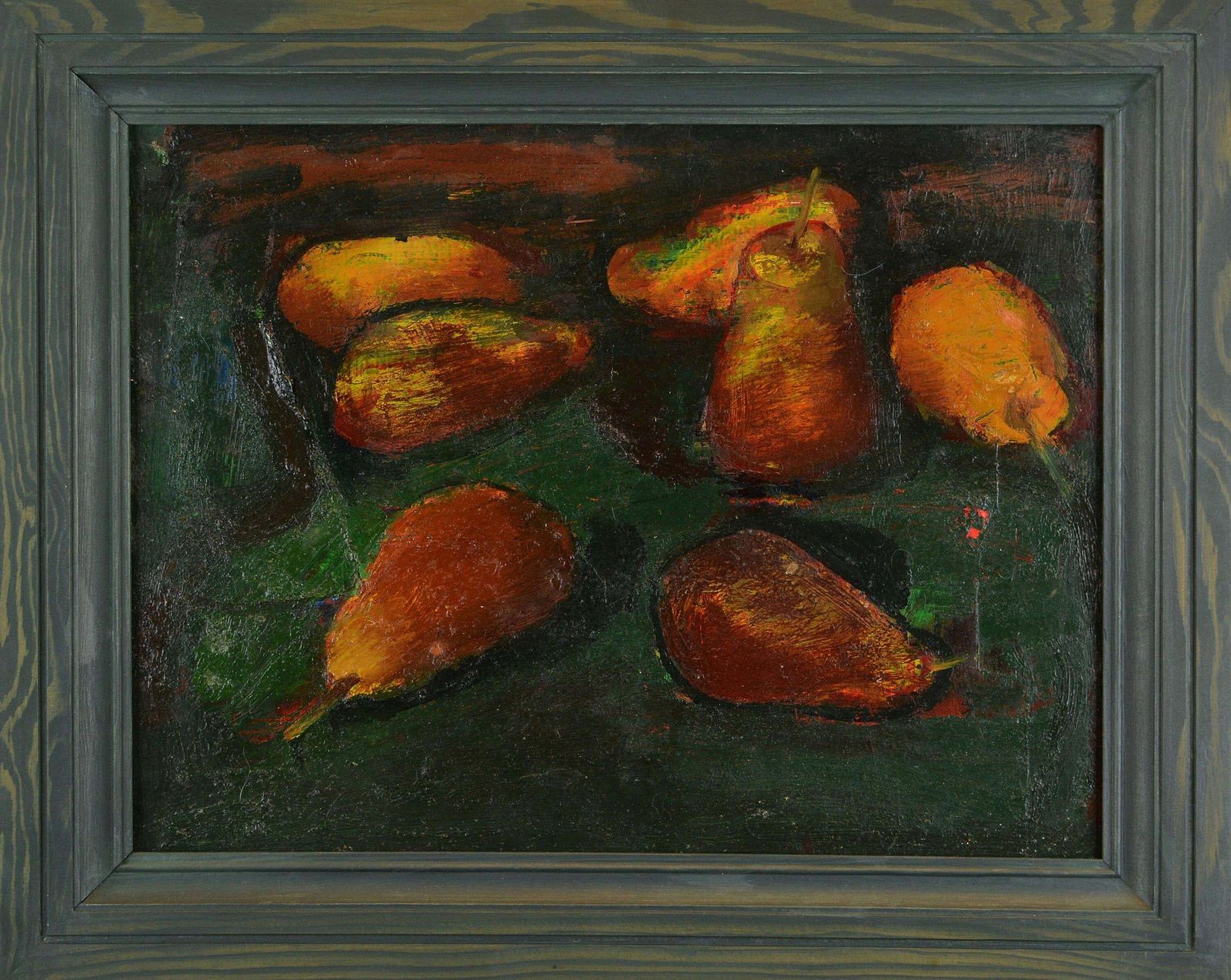 Aleksandr Rodin (1922 2001)still Life With Pears. Late 21st Century. Oil On Cardboard, 39x50 Cm