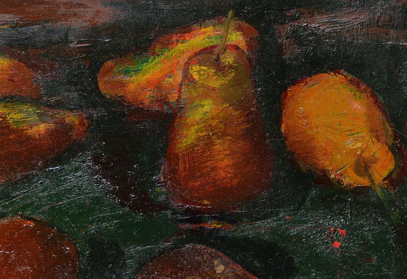 Aleksandr Rodin (1922 2001)still Life With Pears. Late 21st Century. Oil On Cardboard, 39x50 Cm photo vinterior