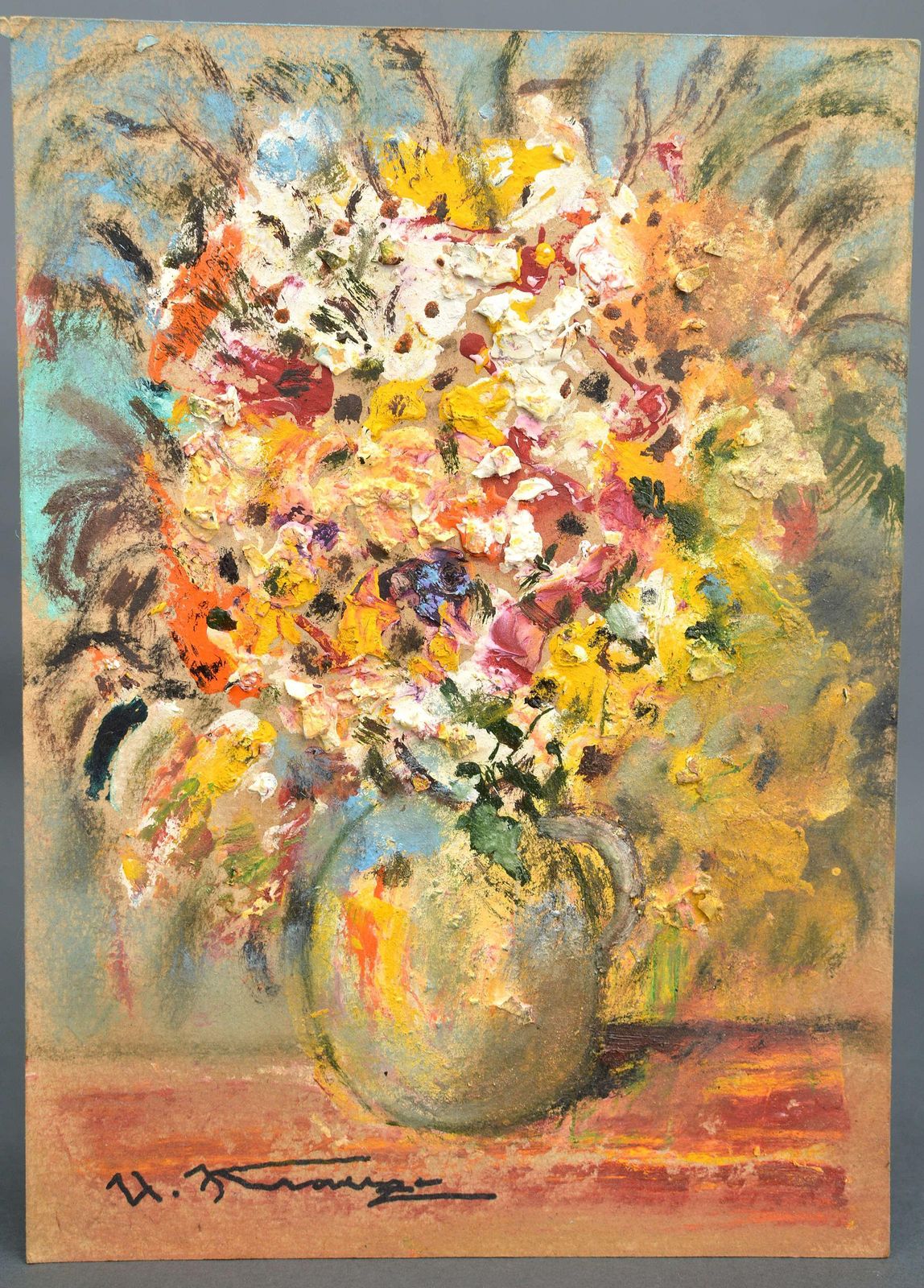 Uldis Krauzeevening Glow, Oil/Cardboard, 30x21 Cm, 20202020 photo furniture