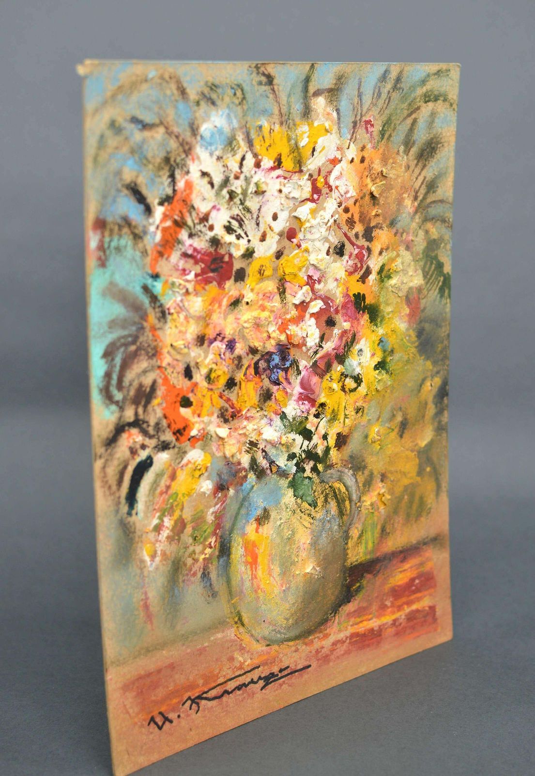photo furniture Uldis Krauzeevening Glow, Oil/Cardboard, 30x21 Cm, 20202020