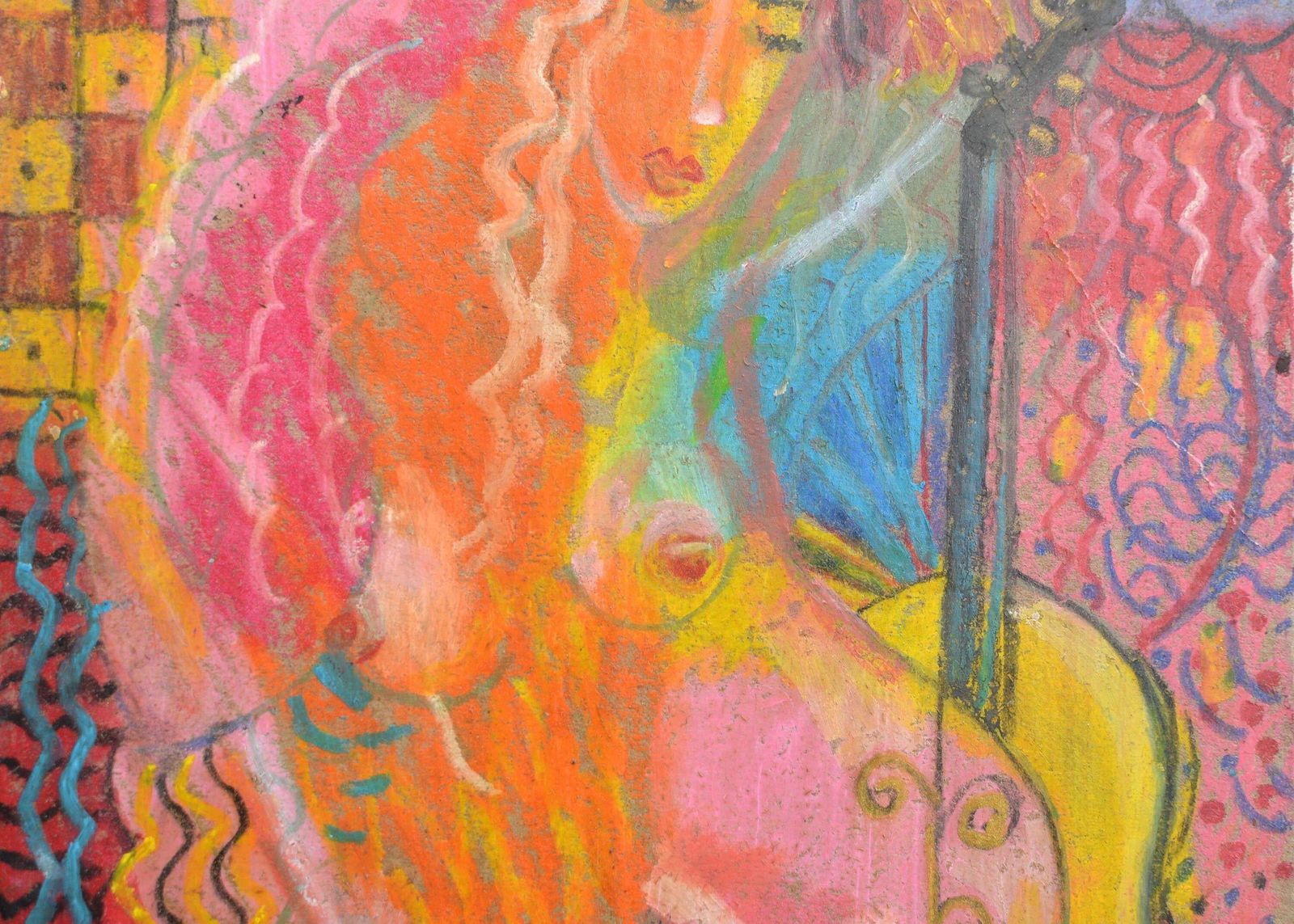 Uldis Krauzegirl With Chello. 2020. Oil/Cardboard, 37x24 Cm2020 photo Art
