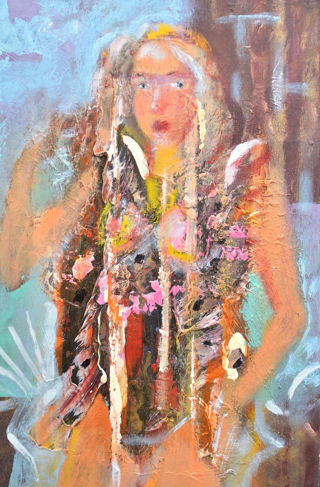 Uldis Krauzenew Gown. 2020. Oil/Cardboard, 37x24 Cm2020 photo buy
