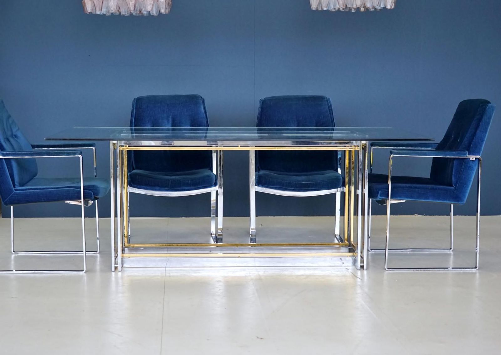 Vintage Velvet Armchairs By Miller Borgsen For Röder & Söhne, Set Of 4 photo for sale