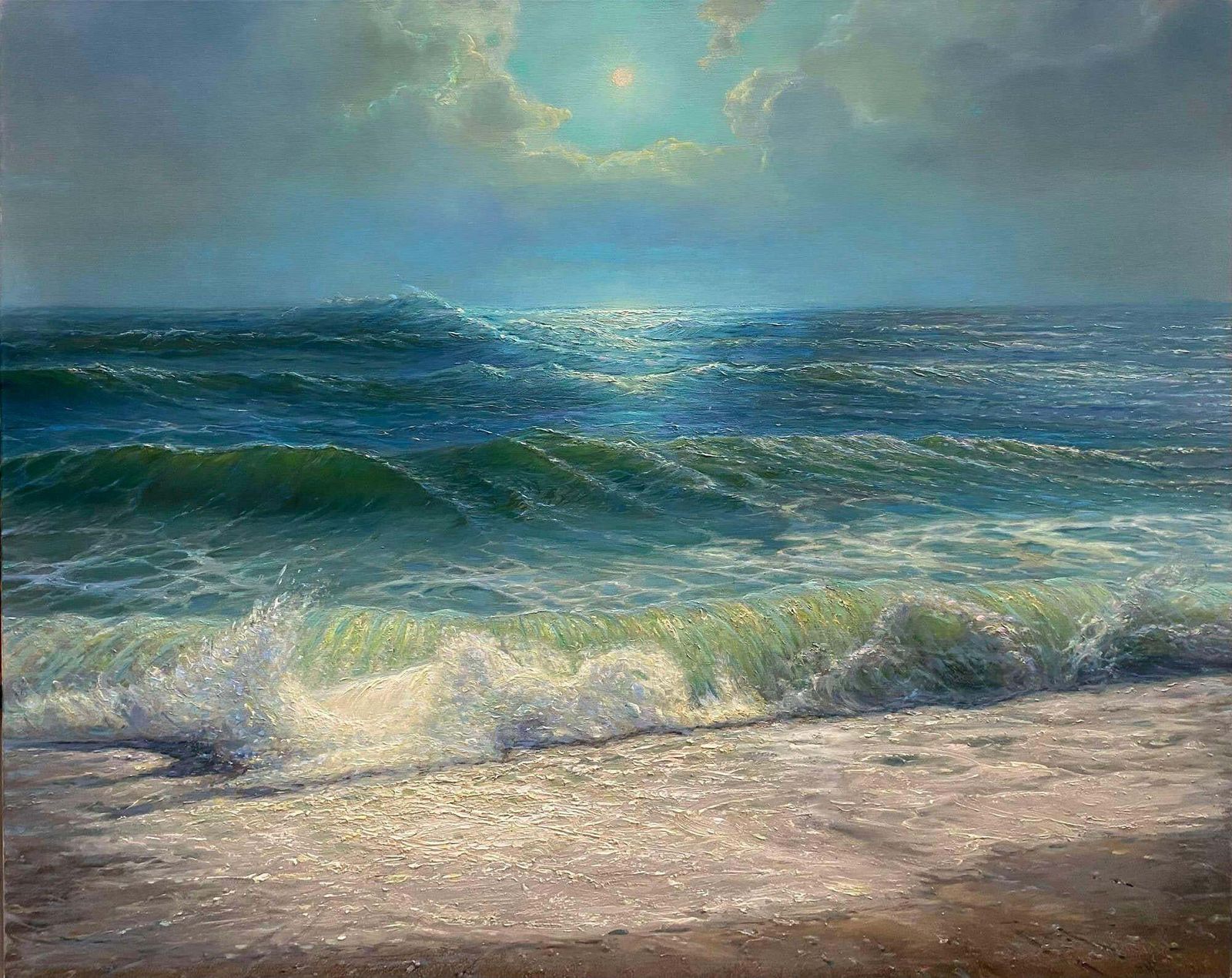 Igor Maikovblack Blue Sea. 2022. Canvas, Oil, 80x100 Cm1994 photo Art
