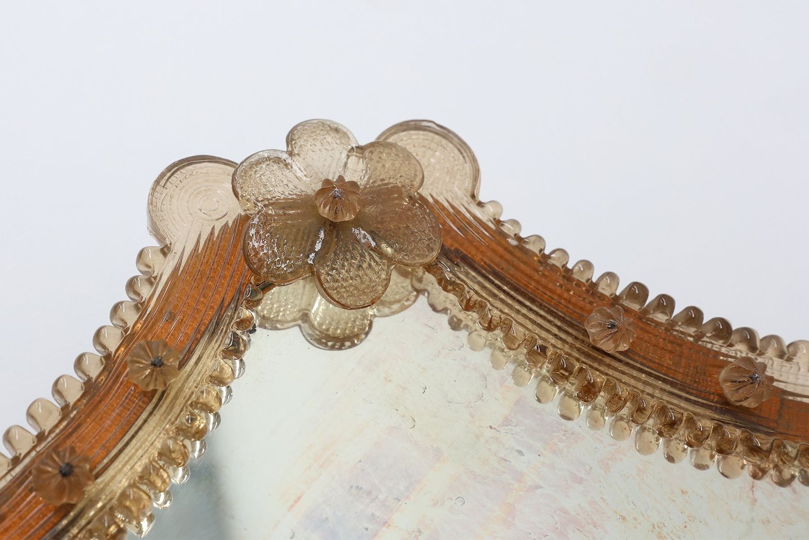 Large Venetian Mirror In Murano Glass By Art Venitien, 1960s photo for sale