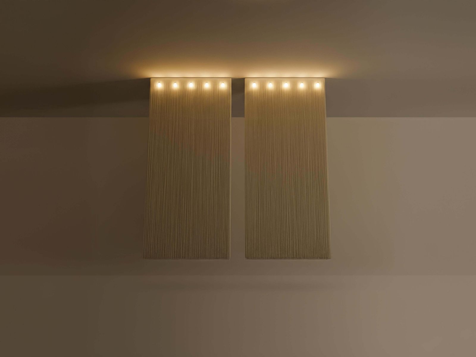 photo for sale Pair Of Mariyo Yagi Garbo Chandeliers Metal And Nylon 1970s
