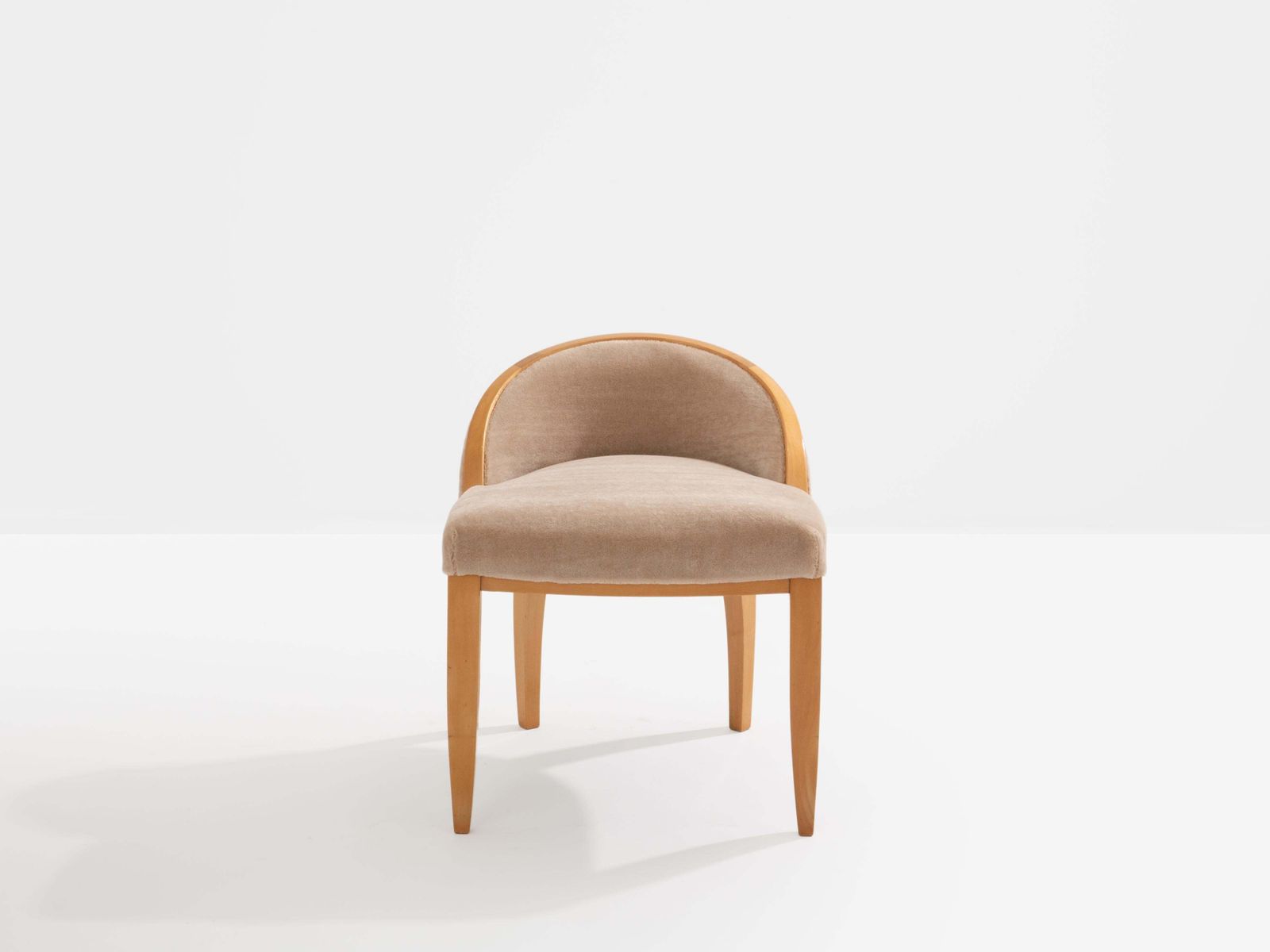 Fauteuil de bureau ou de coiffeuse André Arbus en sycomore et velours mohair, 1934 photo furniture