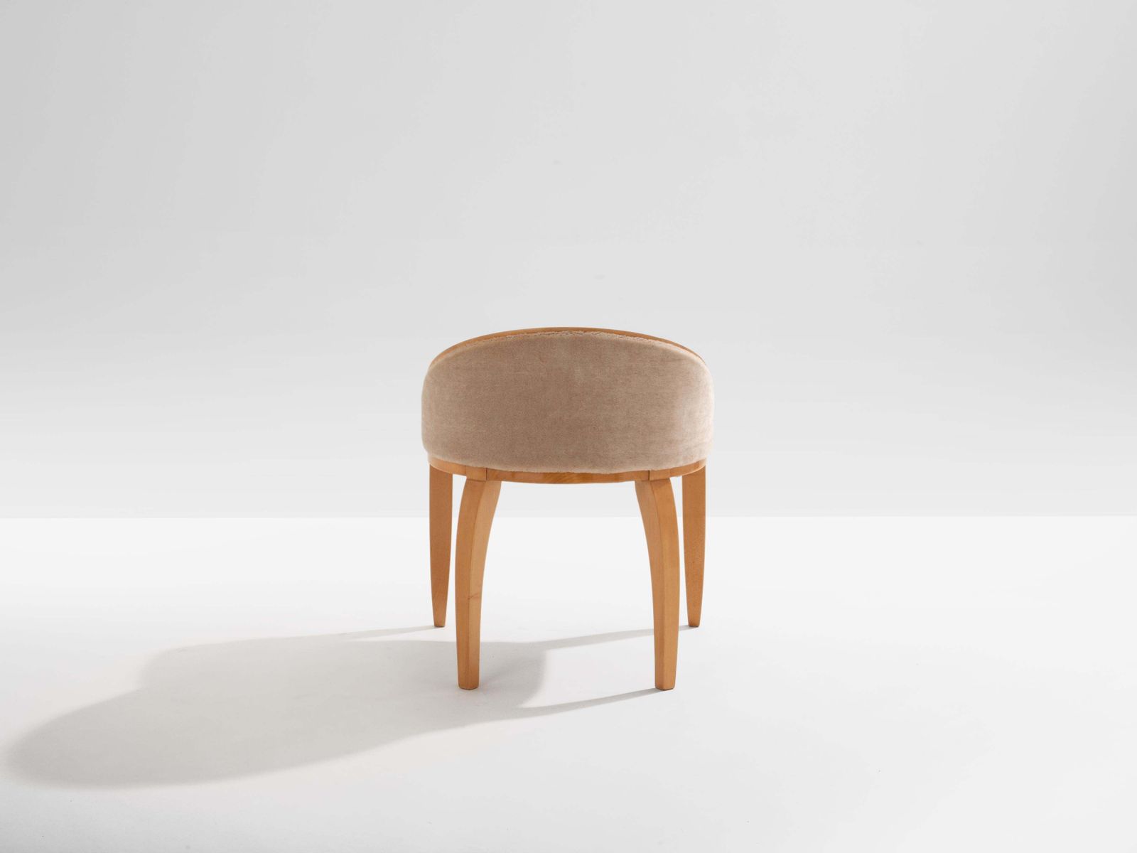 Fauteuil de bureau ou de coiffeuse André Arbus en sycomore et velours mohair, 1934 photo vinterior