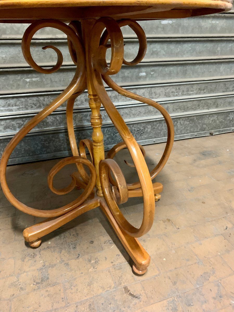 Bohemian Table By Michael Thonet For Gebrüder Thonet Vienna Gmbh, Late 19th Century photo furniture