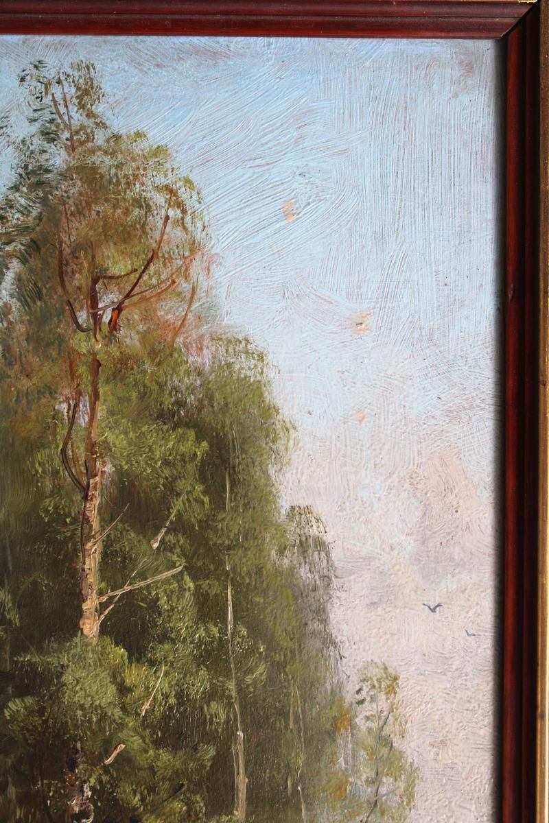 Semyon Sergeevich Platonovfisherman On The River  Oil On Cardboard, 40x20 Cm photo 1591.0