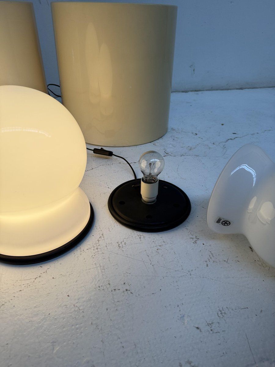 Vintage Scafandro Table Lamps By Sergio Asti For Fontana Arte, 1970, Set Of 3 photo buy