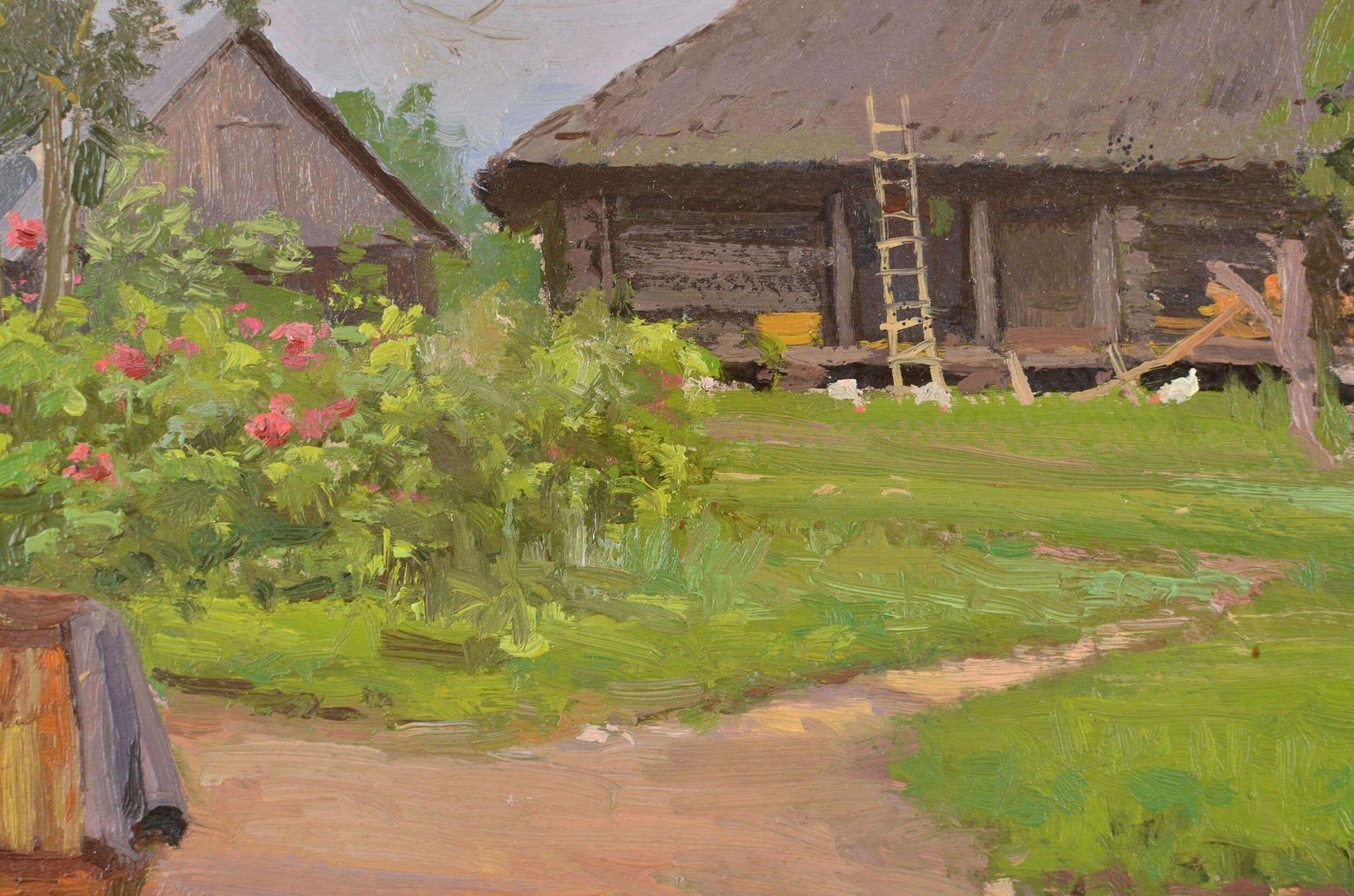 Alfejs Bromults Courtyard, Cardboard/Oil, 43x55 Cm, 19541954 photo 778.0