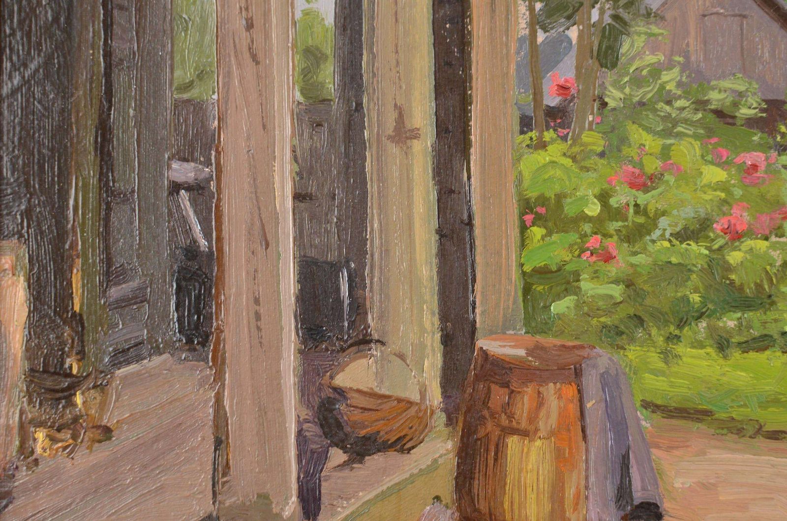 Alfejs Bromults Courtyard, Cardboard/Oil, 43x55 Cm, 19541954 photo buy