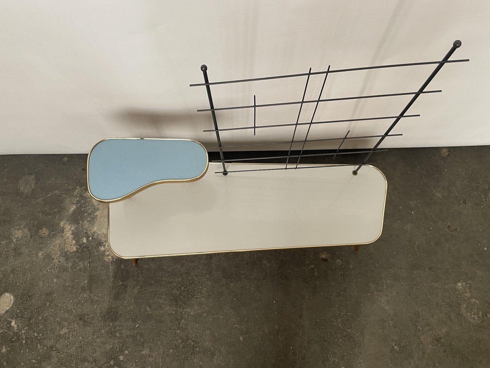 Wood And Formica Plant Table, 1950s photo for sale