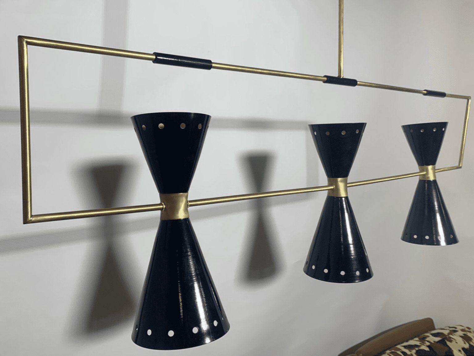 Vintage Italian Ceiling Lamp With Six Adjustable Lights From Stilnovo, 1953 photo vinterior