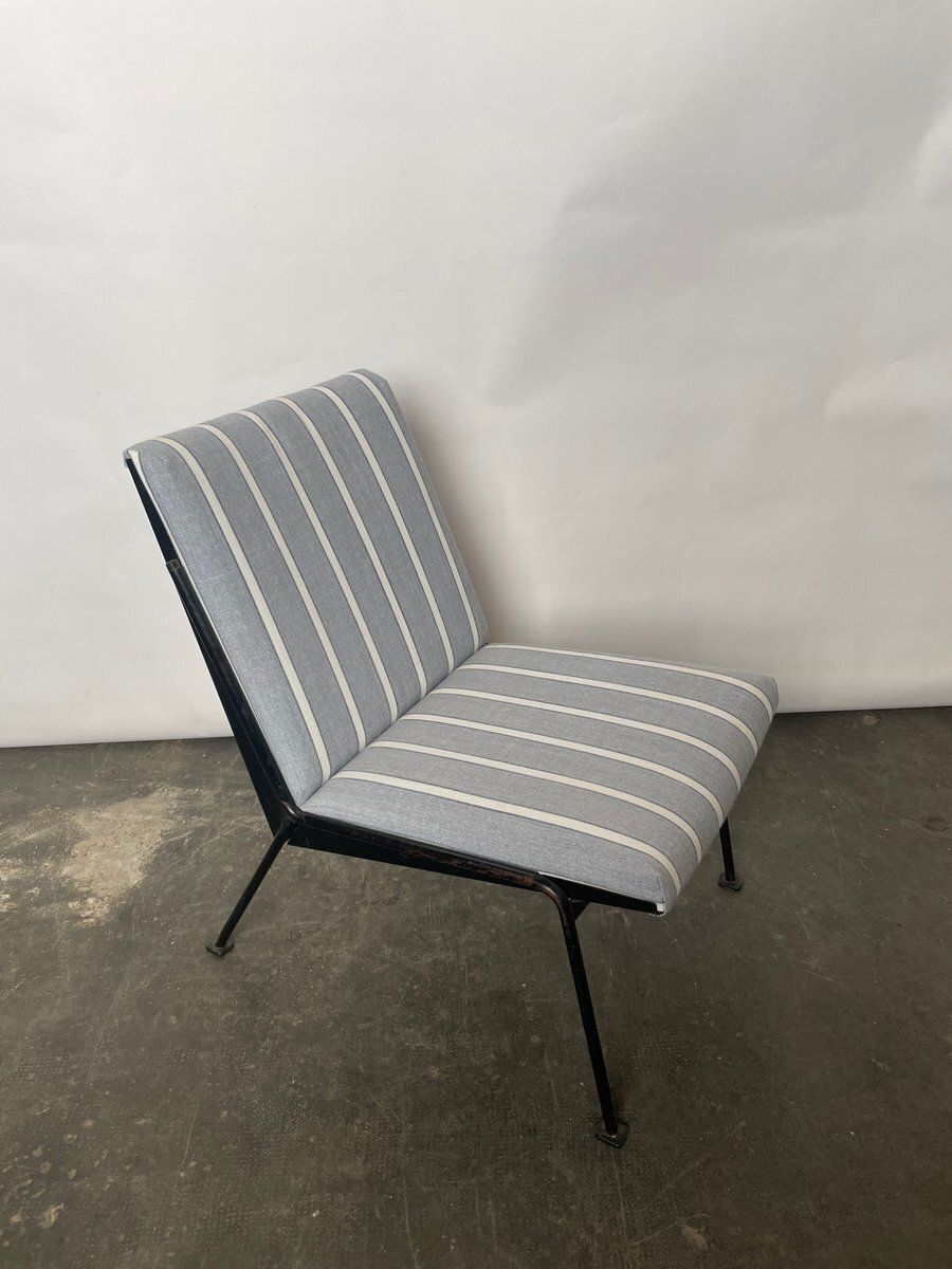 Striped Oase Lounge Chair By Wim Rietveld For Ahrend De Cirkel, 1958, 1950s